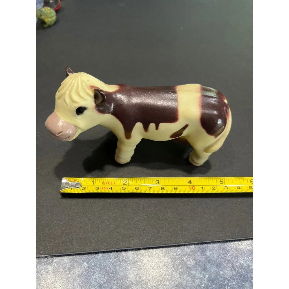 Fisher Price Little People Cow Brown White Farm Animal Toy Figure 2008 0502727